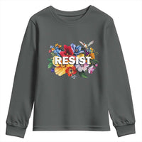 Resist Floral Youth Sweatshirt Retro Botanical Graphic