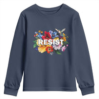 Resist Floral Youth Sweatshirt Retro Botanical Graphic