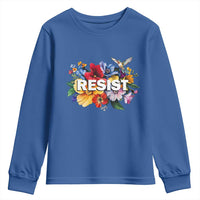 Resist Floral Youth Sweatshirt Retro Botanical Graphic