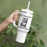 Cute Cat St Patricks Day Tumbler With Handle If I Shenan Once I'll Shenanigan
