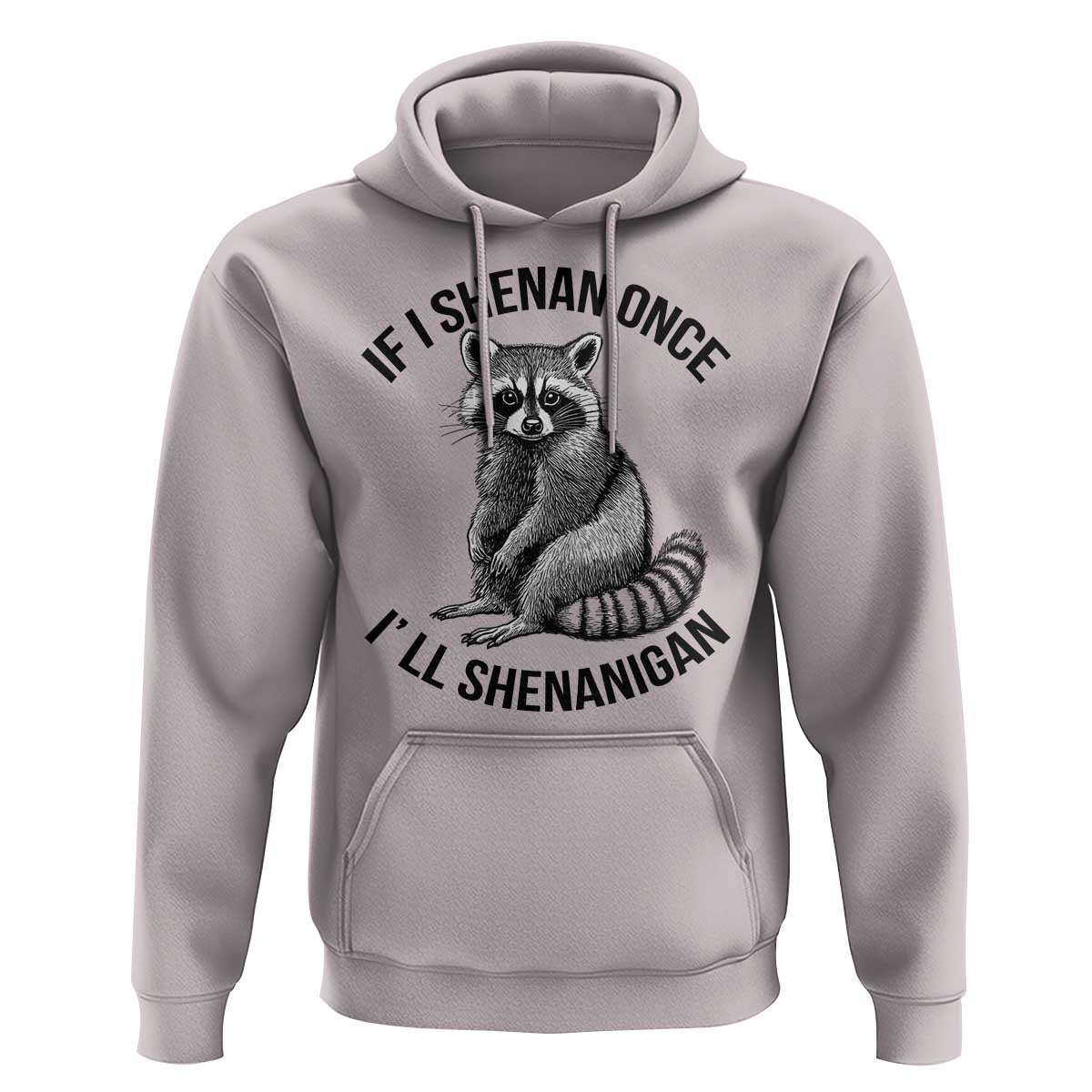 St Patricks Day Raccoon Meme Hoodie If I Shenan Once I'll Shenanigan