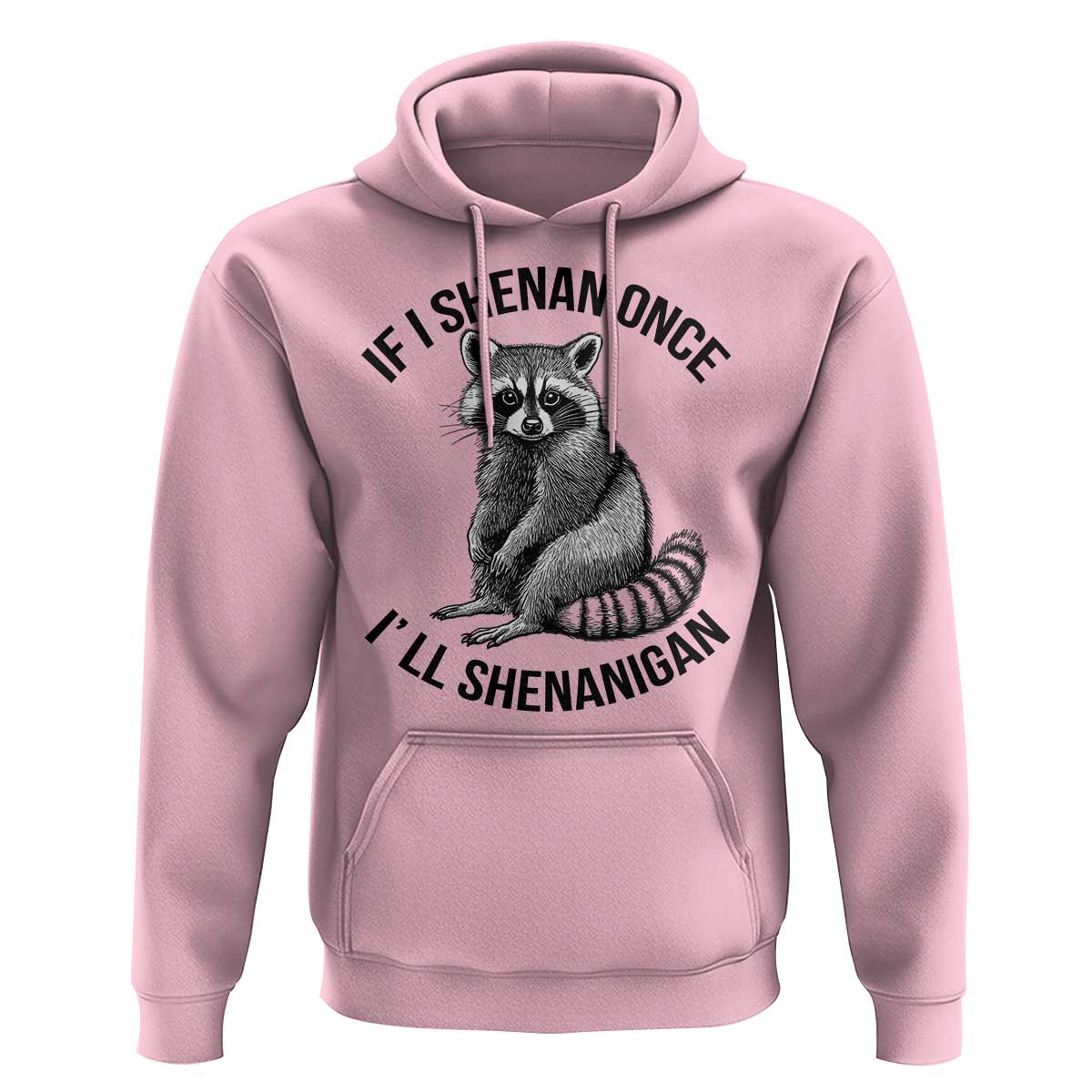 St Patricks Day Raccoon Meme Hoodie If I Shenan Once I'll Shenanigan