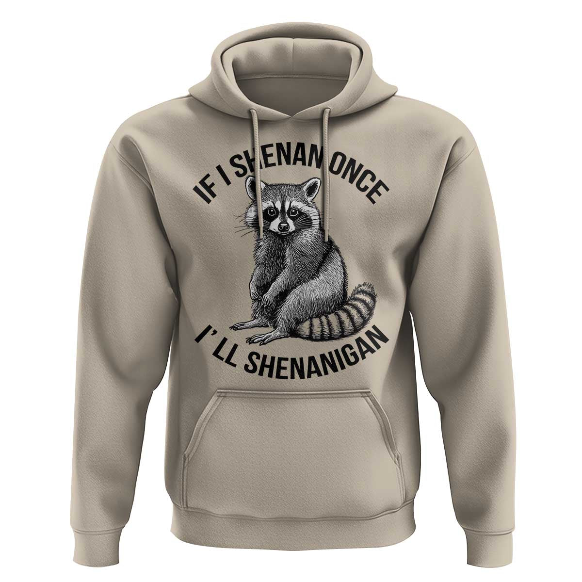 St Patricks Day Raccoon Meme Hoodie If I Shenan Once I'll Shenanigan