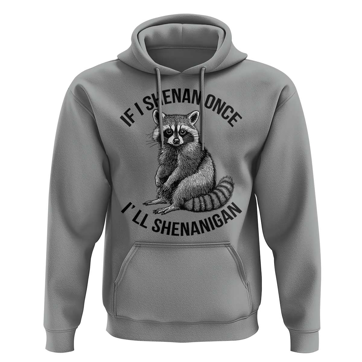 St Patricks Day Raccoon Meme Hoodie If I Shenan Once I'll Shenanigan