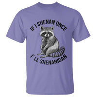 St Patricks Day Raccoon Meme T Shirt If I Shenan Once I'll Shenanigan