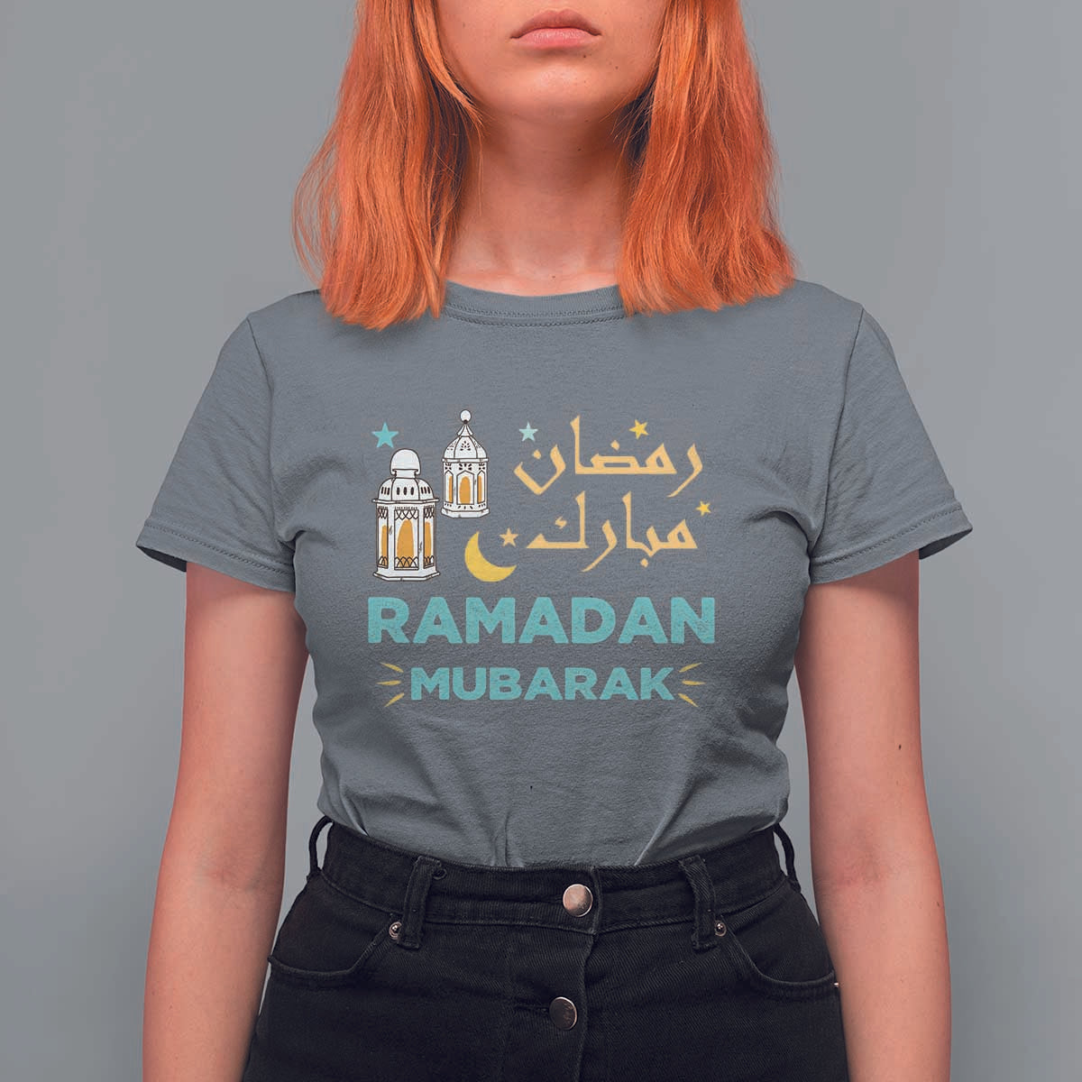 Ramadan Mubarak Muslim T Shirt For Women