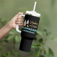 Ramadan Mubarak Muslim Tumbler With Handle