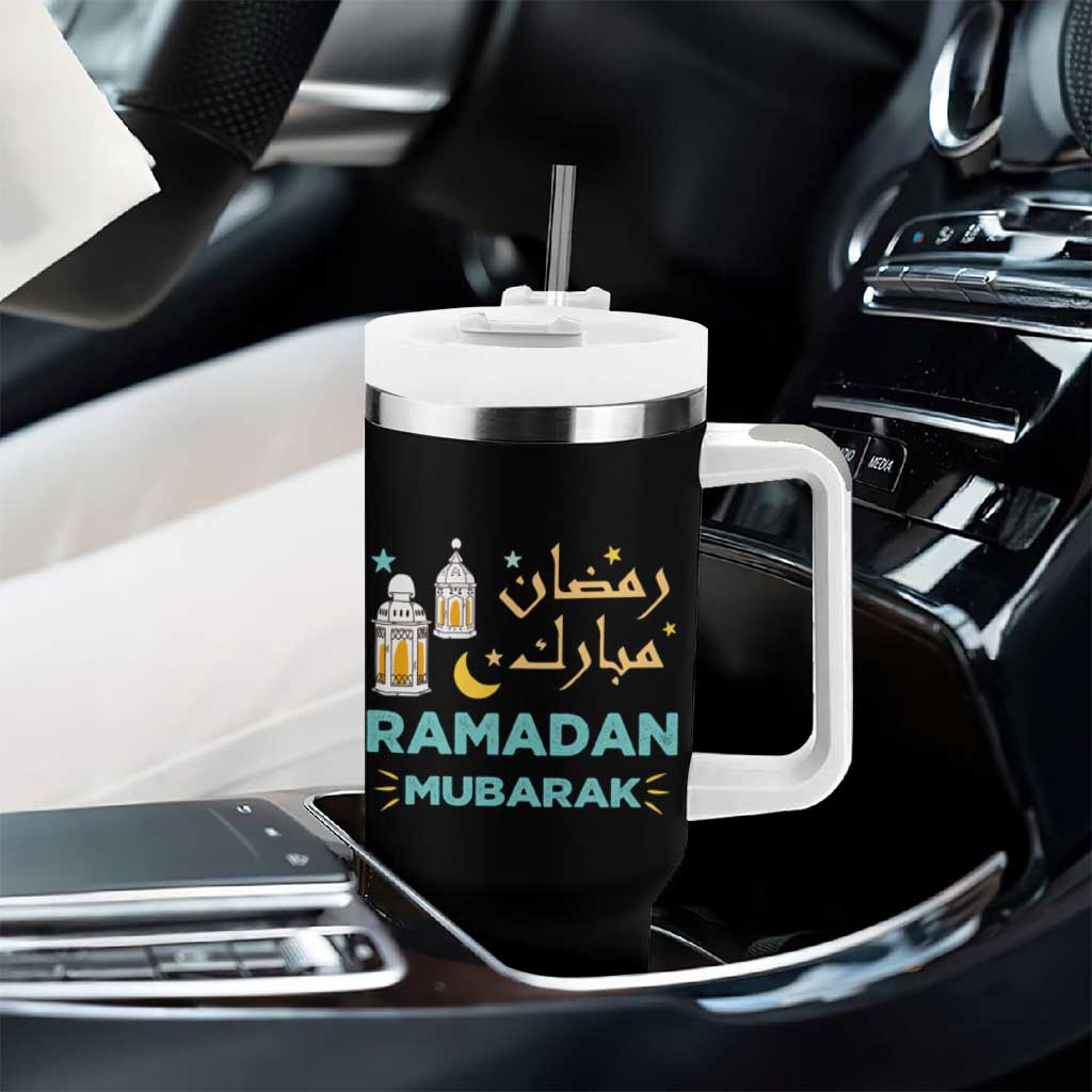 Ramadan Mubarak Muslim Tumbler With Handle