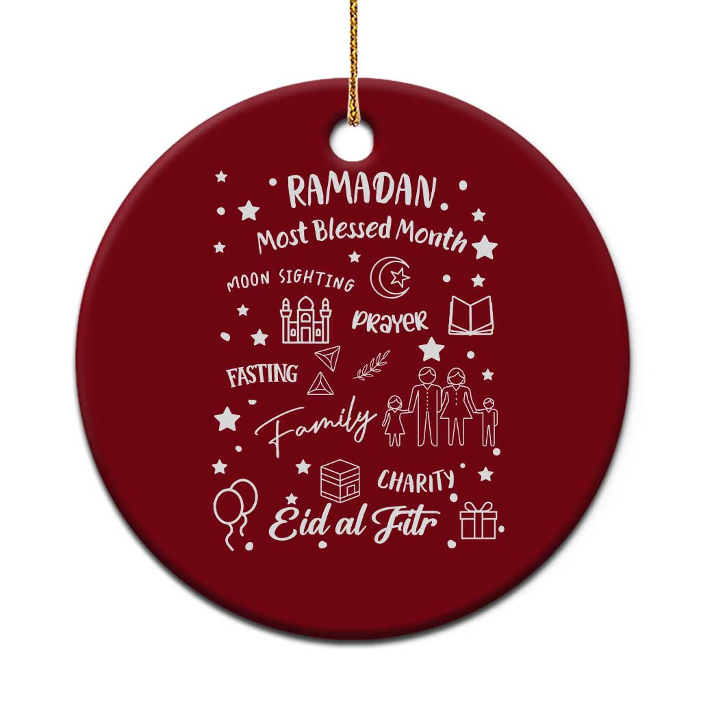 Ramadan Blessed Month Ceramic Ornament Muslim Islamic Ramadhan Eid al Fitr - Wonder Print Shop