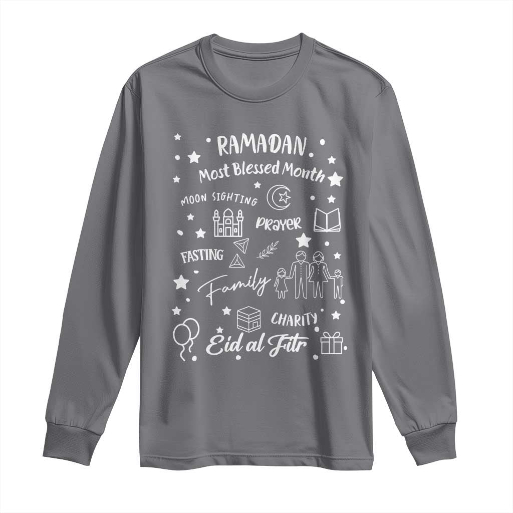 Ramadan Blessed Month Long Sleeve Shirt Muslim Islamic Ramadhan Eid al Fitr