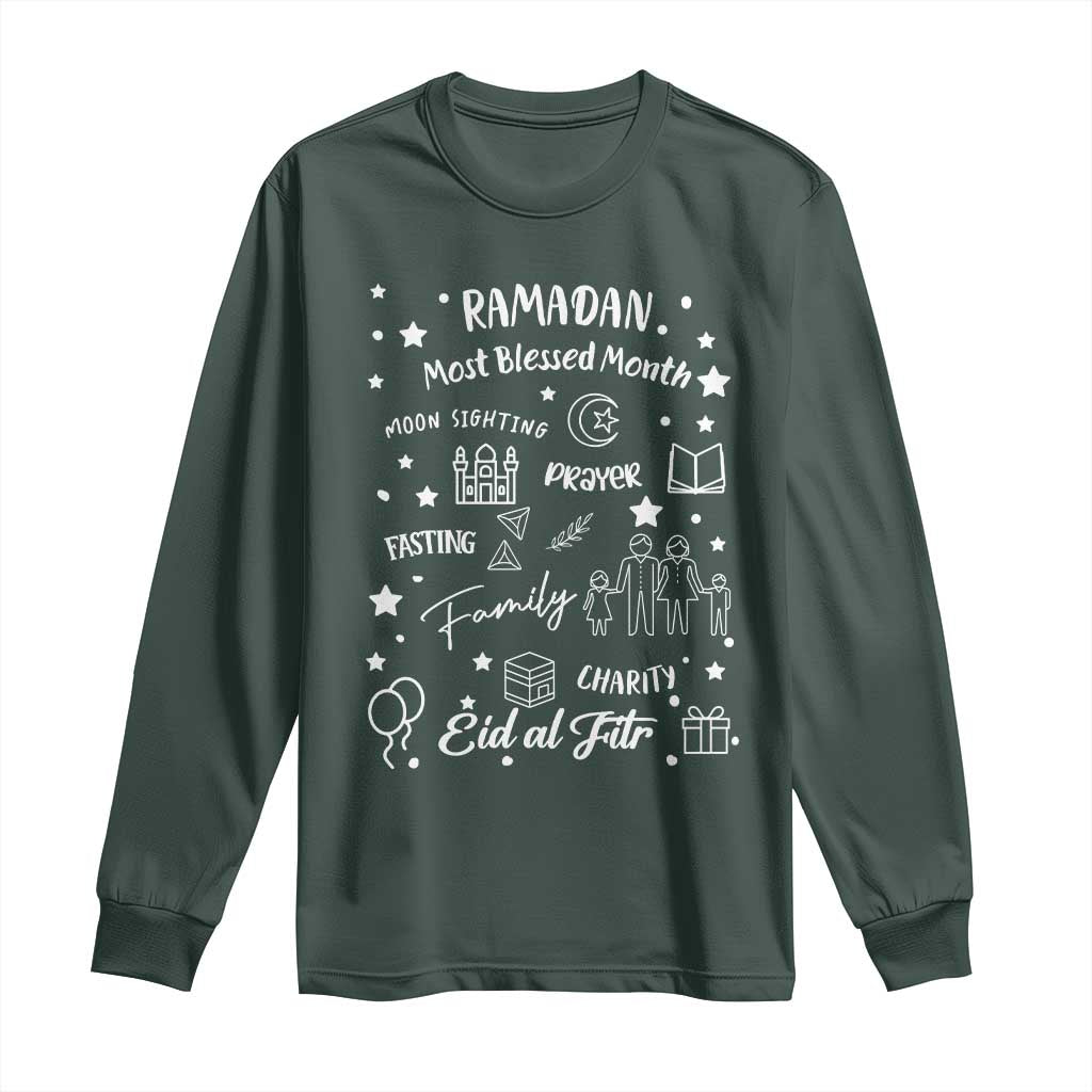Ramadan Blessed Month Long Sleeve Shirt Muslim Islamic Ramadhan Eid al Fitr