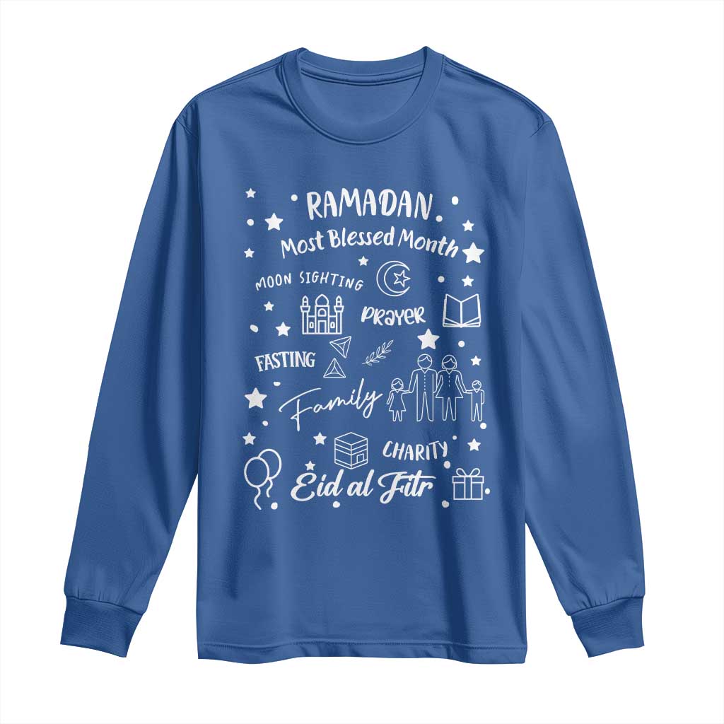 Ramadan Blessed Month Long Sleeve Shirt Muslim Islamic Ramadhan Eid al Fitr
