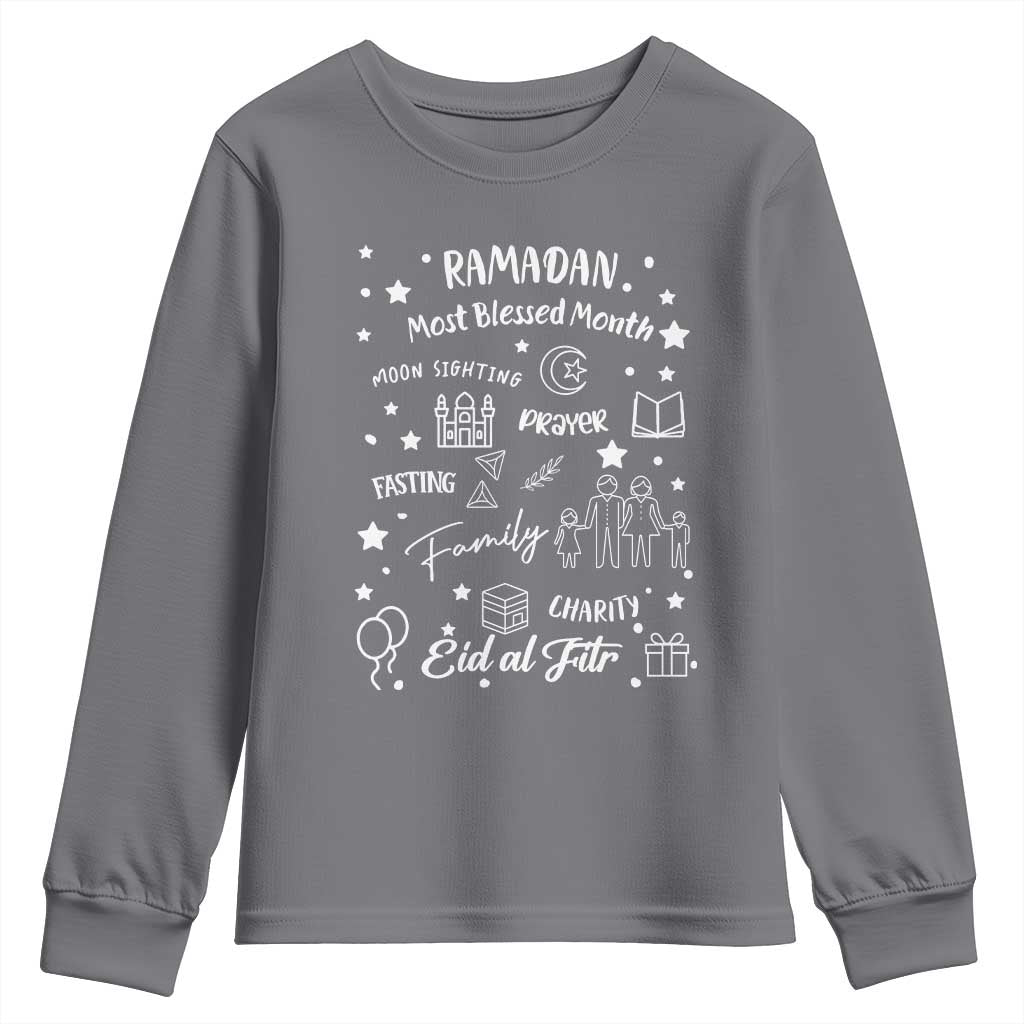 Ramadan Blessed Month Youth Sweatshirt Muslim Islamic Ramadhan Eid al Fitr