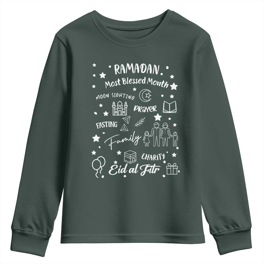 Ramadan Blessed Month Youth Sweatshirt Muslim Islamic Ramadhan Eid al Fitr