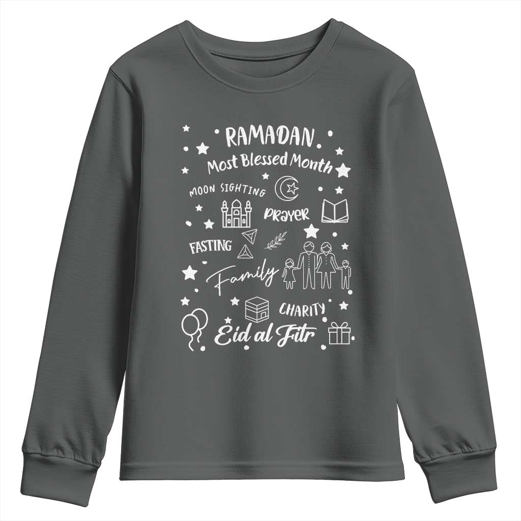 Ramadan Blessed Month Youth Sweatshirt Muslim Islamic Ramadhan Eid al Fitr