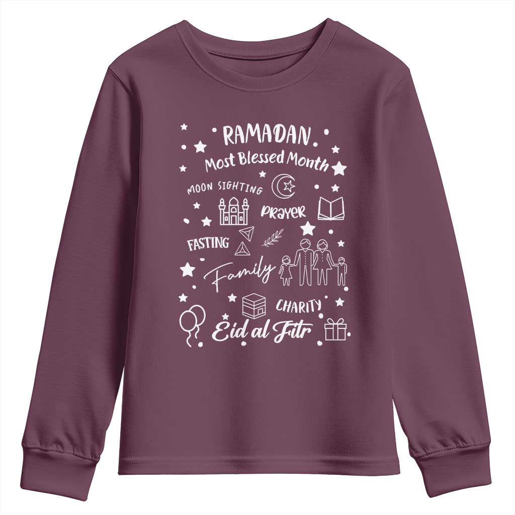Ramadan Blessed Month Youth Sweatshirt Muslim Islamic Ramadhan Eid al Fitr