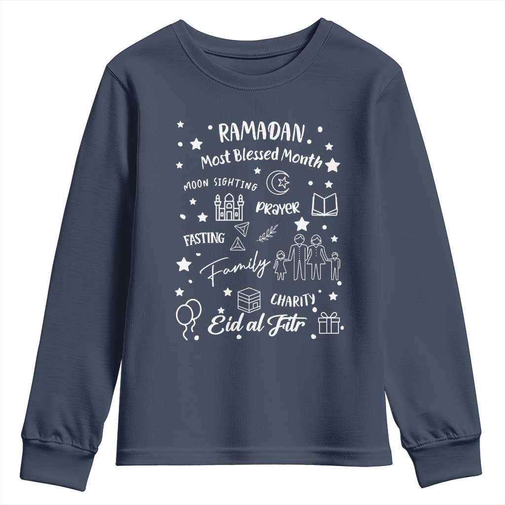 Ramadan Blessed Month Youth Sweatshirt Muslim Islamic Ramadhan Eid al Fitr