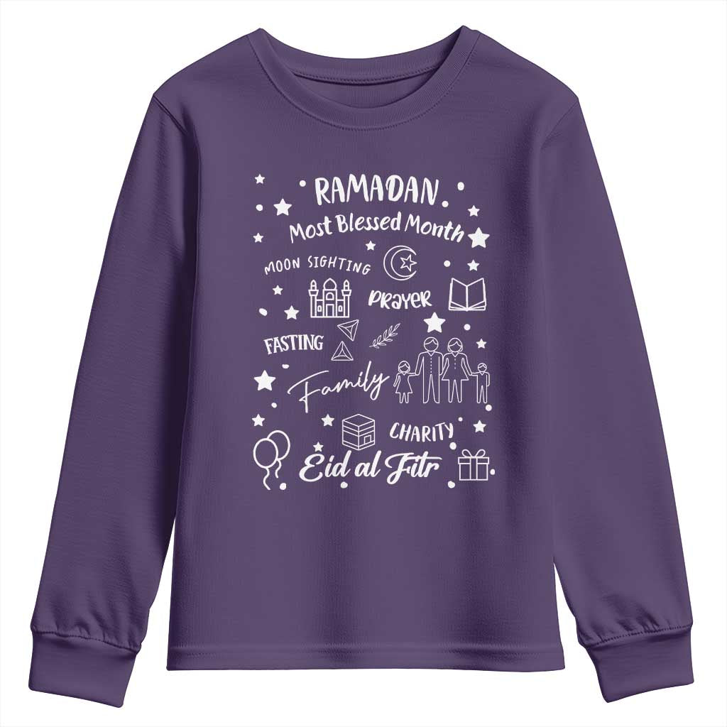 Ramadan Blessed Month Youth Sweatshirt Muslim Islamic Ramadhan Eid al Fitr