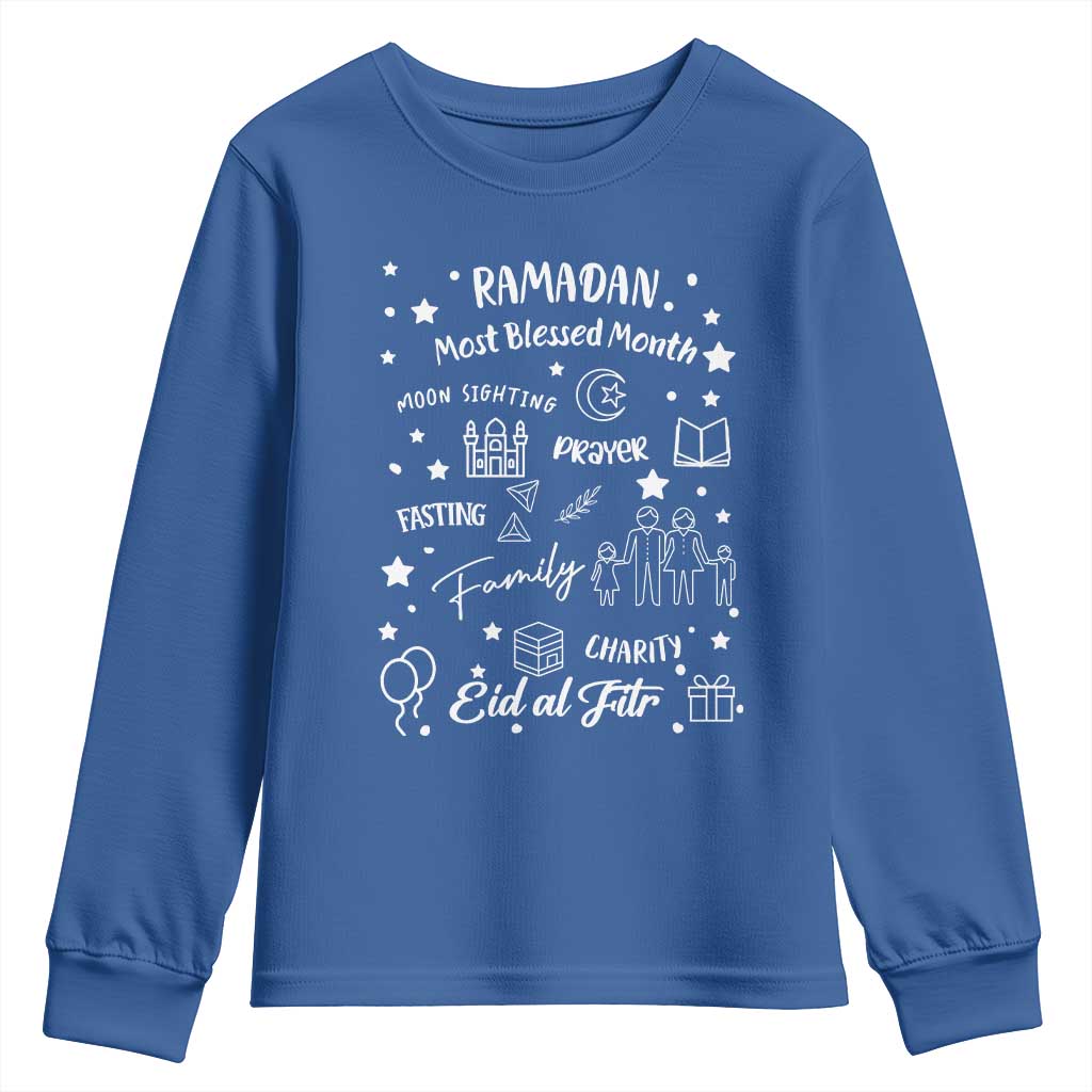 Ramadan Blessed Month Youth Sweatshirt Muslim Islamic Ramadhan Eid al Fitr
