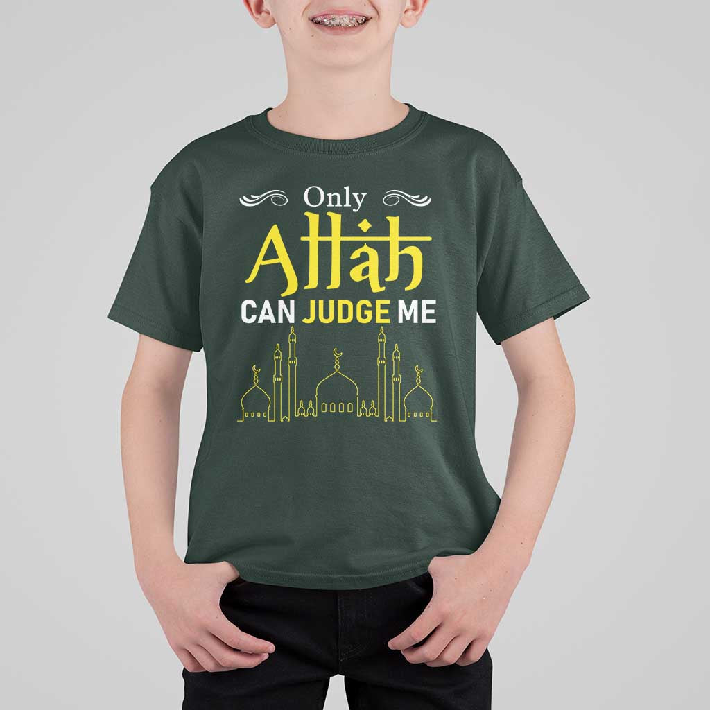 Only Allah Can Judge Me T Shirt For Kid Islamic Muslim Ramadan Eid