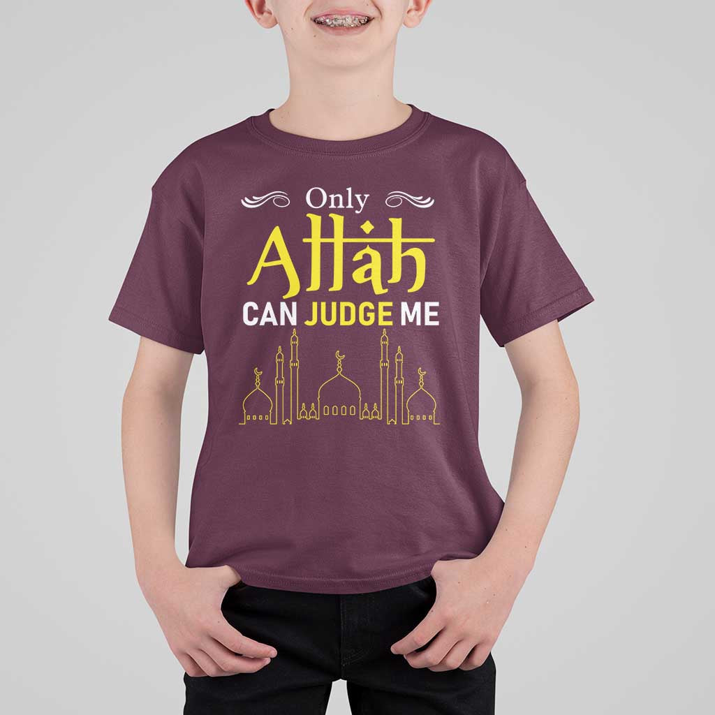 Only Allah Can Judge Me T Shirt For Kid Islamic Muslim Ramadan Eid