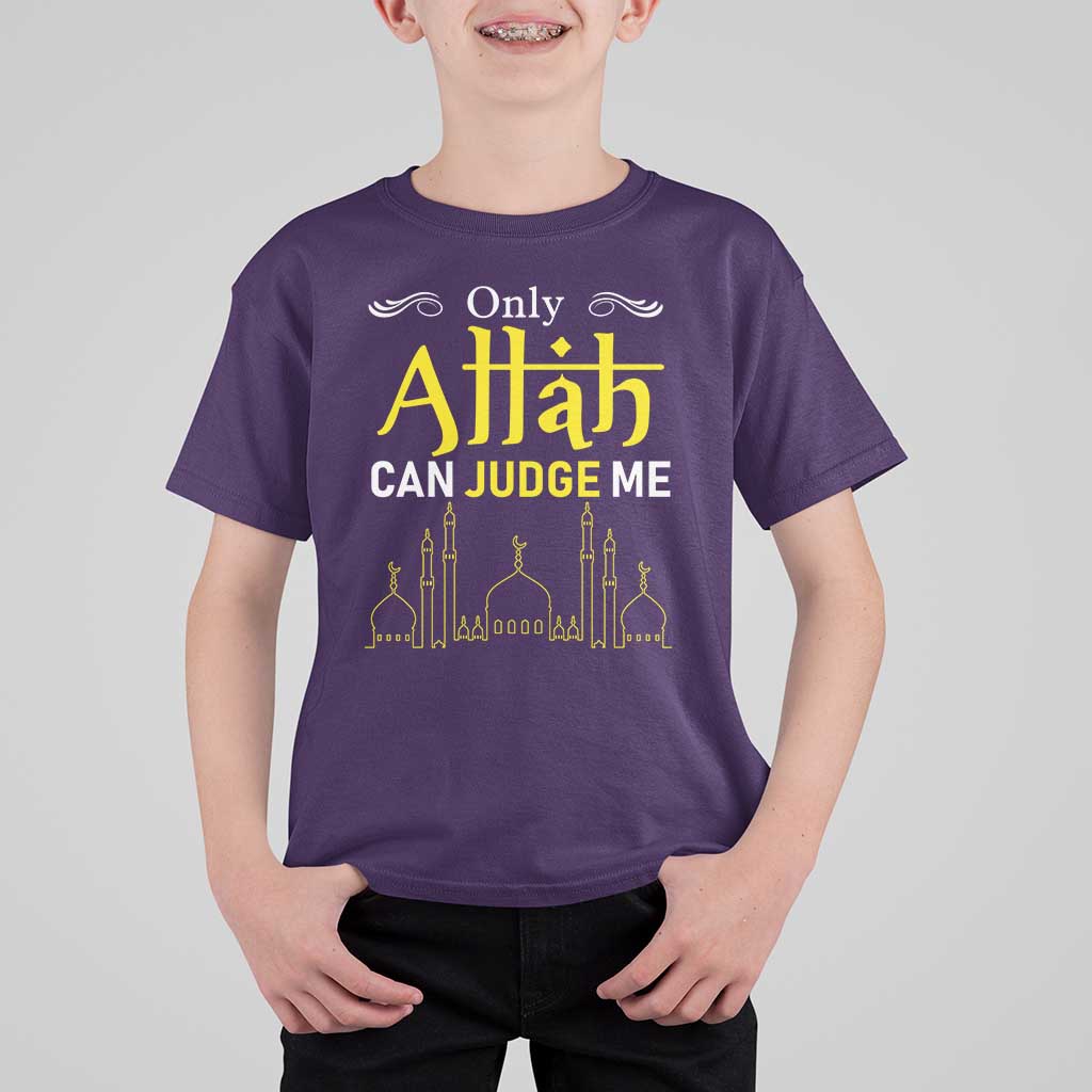 Only Allah Can Judge Me T Shirt For Kid Islamic Muslim Ramadan Eid