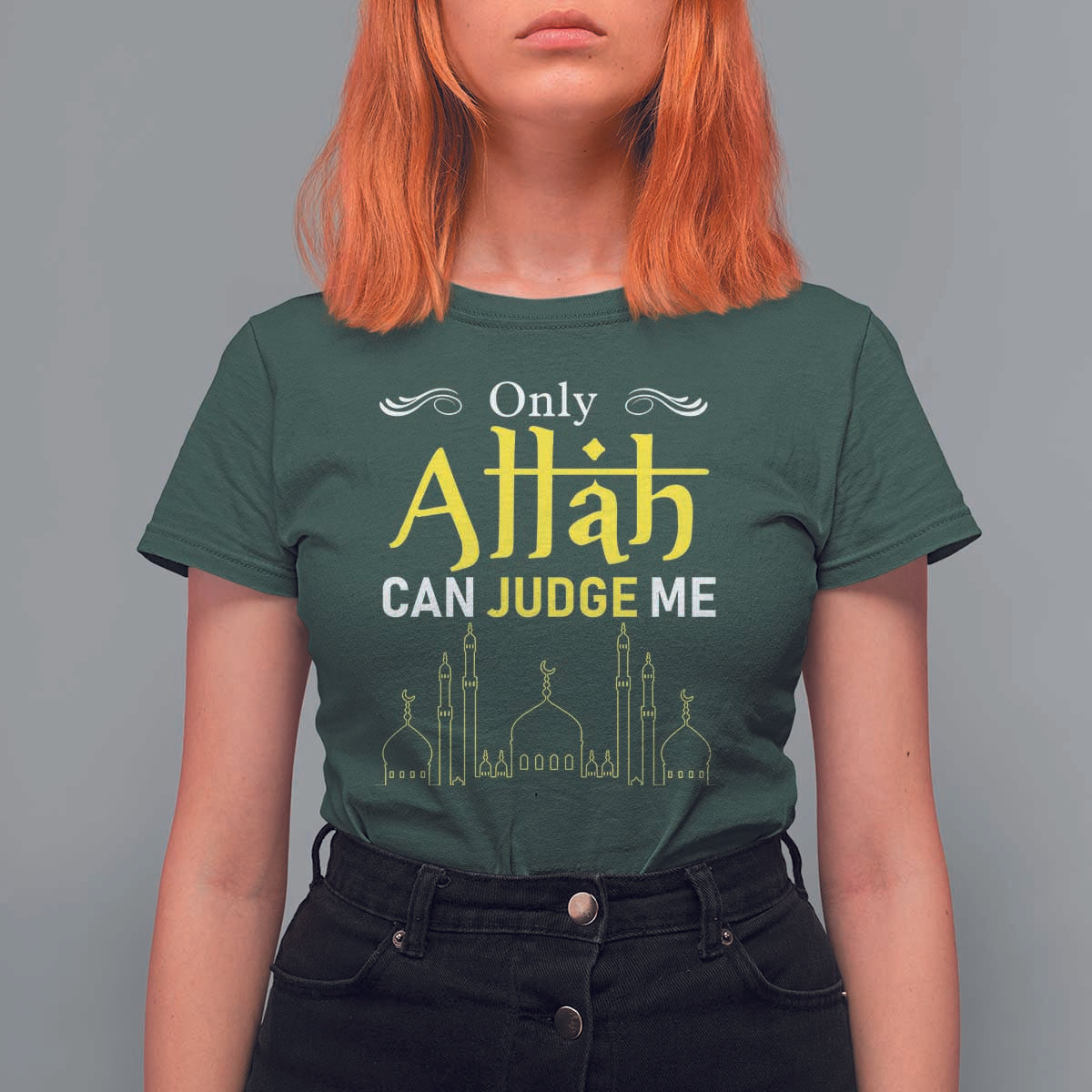 Only Allah Can Judge Me T Shirt For Women Islamic Muslim Ramadan Eid