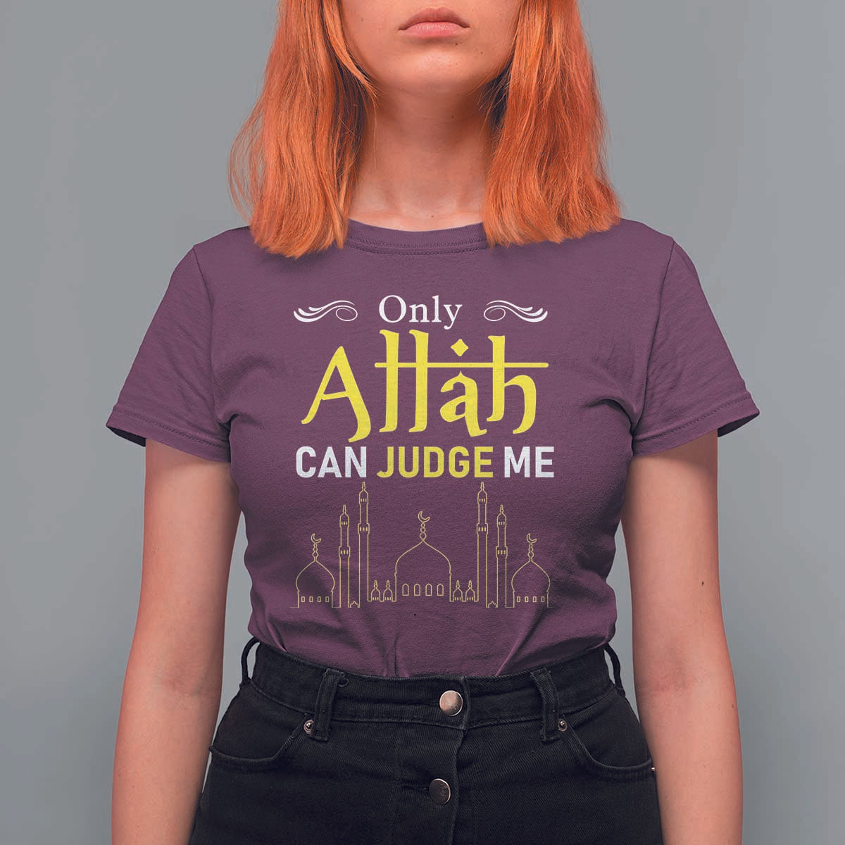 Only Allah Can Judge Me T Shirt For Women Islamic Muslim Ramadan Eid
