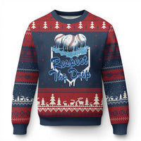 Respect The Drip Baseball Ugly Christmas Sweater Driping Ice Cream Sport Lover - Wonder Print Shop