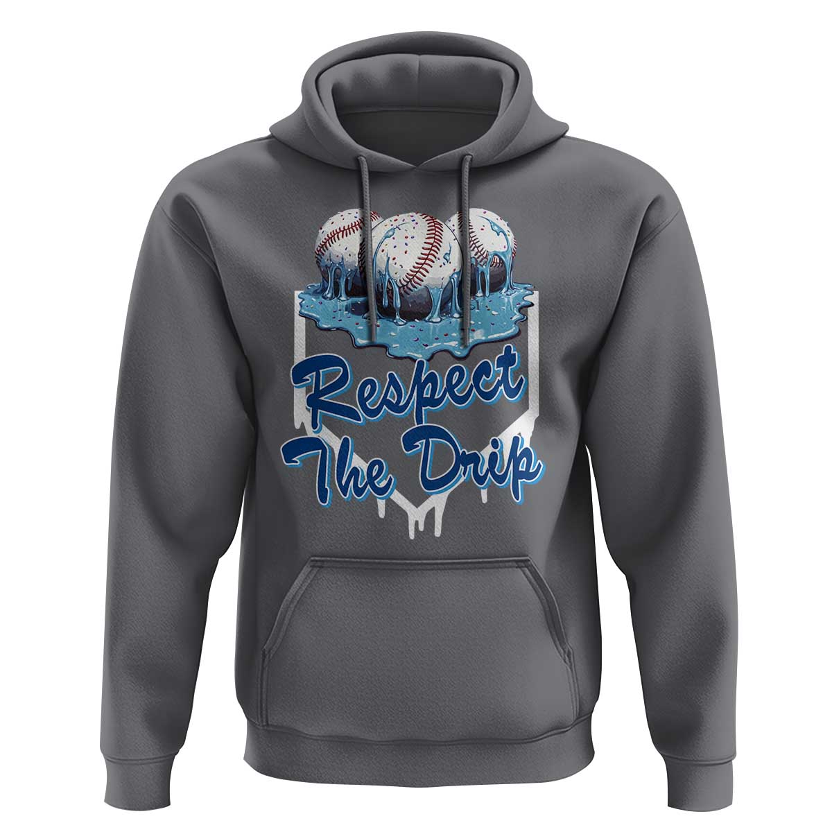 Respect The Drip Baseball Hoodie Driping Ice Cream Sport Lover