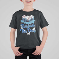Respect The Drip Baseball T Shirt For Kid Driping Ice Cream Sport Lover