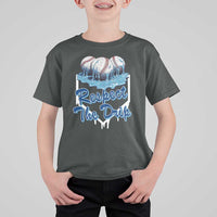 Respect The Drip Baseball T Shirt For Kid Driping Ice Cream Sport Lover
