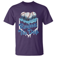 Respect The Drip Baseball T Shirt Driping Ice Cream Sport Lover