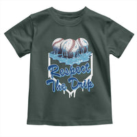 Respect The Drip Baseball Toddler T Shirt Driping Ice Cream Sport Lover