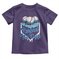 Respect The Drip Baseball Toddler T Shirt Driping Ice Cream Sport Lover