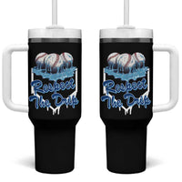 Respect The Drip Baseball Tumbler With Handle Driping Ice Cream Sport Lover