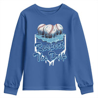 Respect The Drip Baseball Youth Sweatshirt Driping Ice Cream Sport Lover
