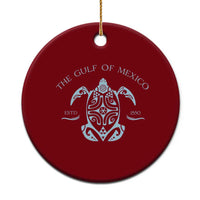Gulf of Mexico Turtle Ceramic Ornament Golfo de Mexico Forever - Wonder Print Shop