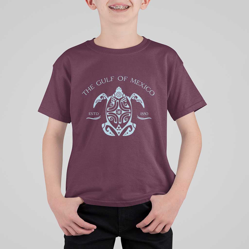 Gulf of Mexico Turtle T Shirt For Kid Golfo de Mexico Forever
