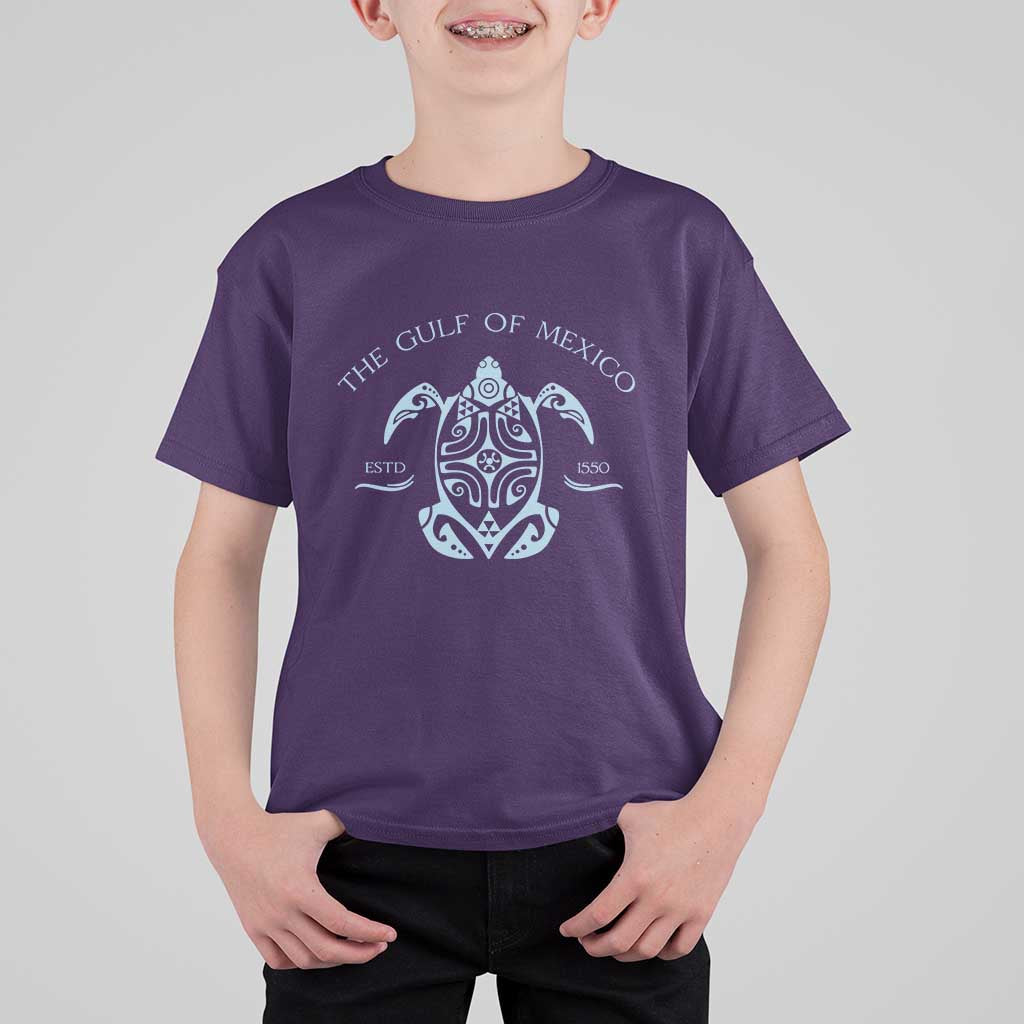 Gulf of Mexico Turtle T Shirt For Kid Golfo de Mexico Forever