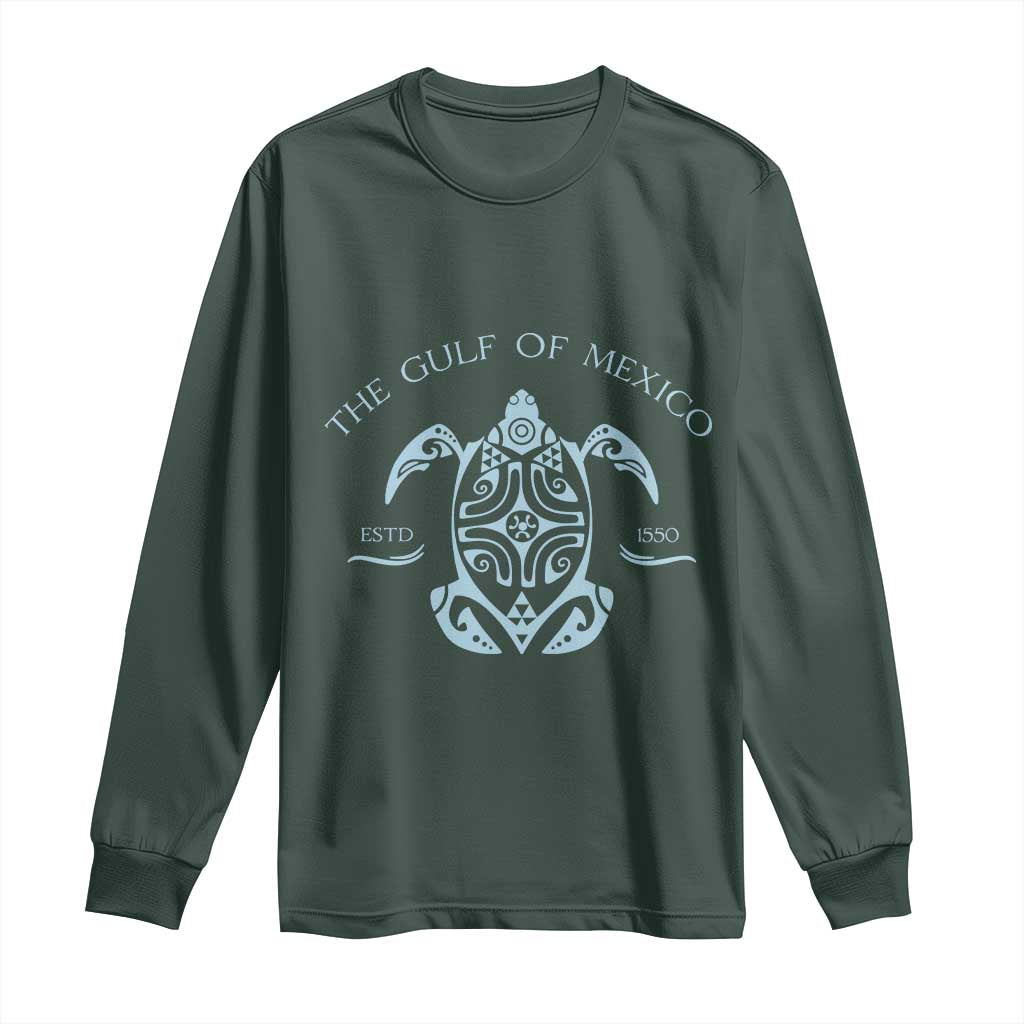 Gulf of Mexico Turtle Long Sleeve Shirt Golfo de Mexico Forever