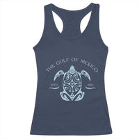 Gulf of Mexico Turtle Racerback Tank Top Golfo de Mexico Forever