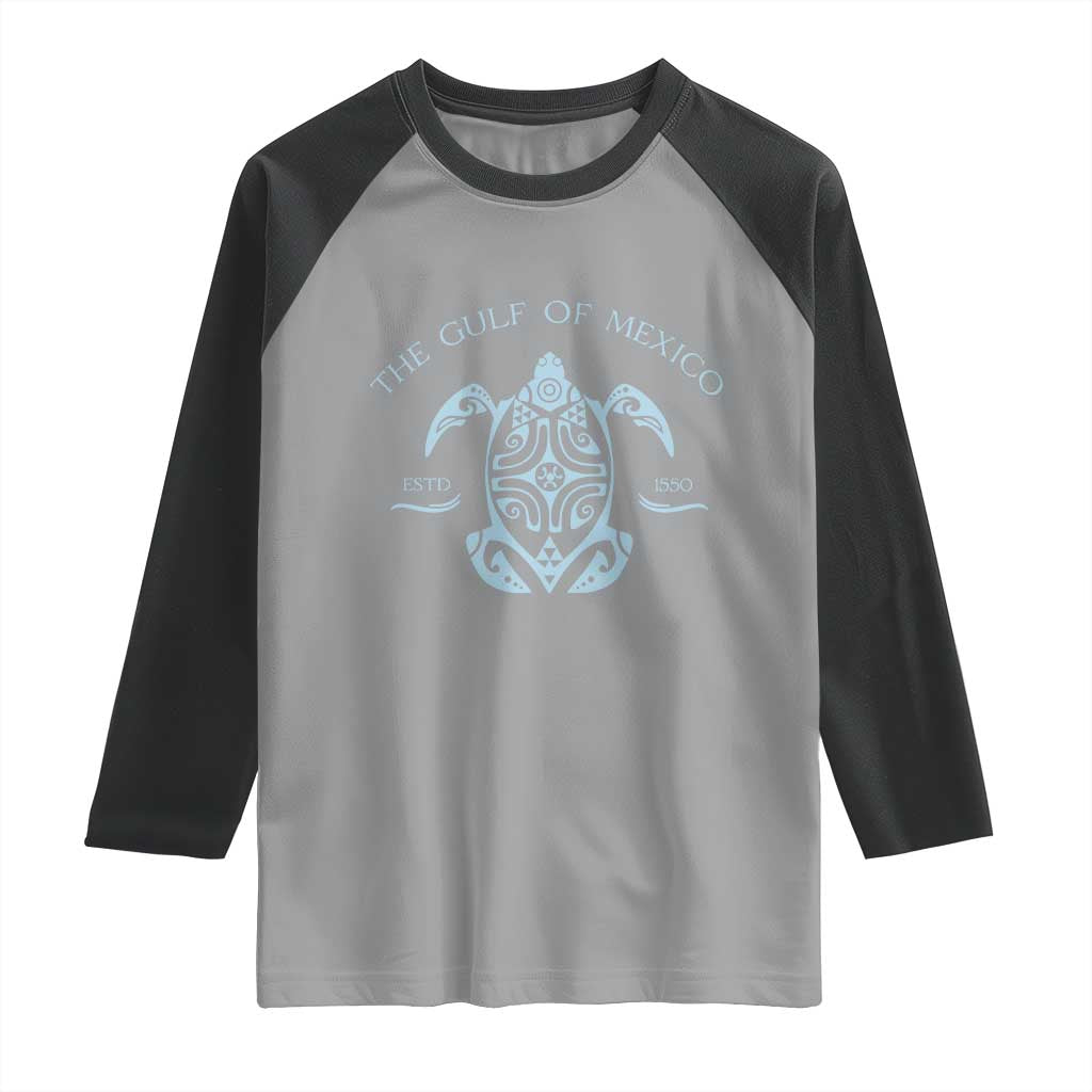 Gulf of Mexico Turtle Raglan Shirt Golfo de Mexico Forever
