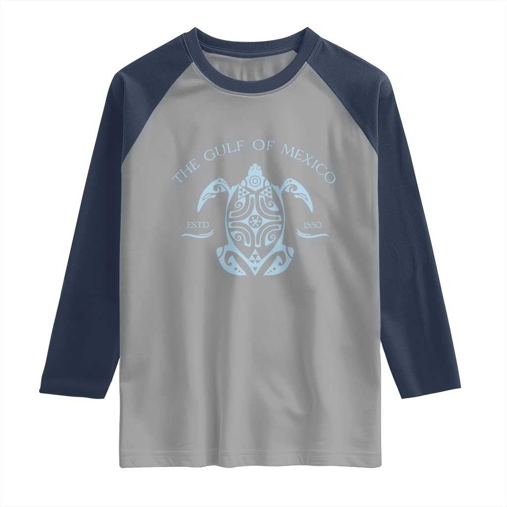 Gulf of Mexico Turtle Raglan Shirt Golfo de Mexico Forever