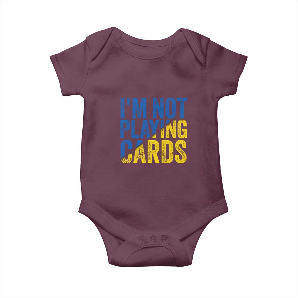 Zelensky I'm Not Playing Cards Baby Onesie - Wonder Print Shop