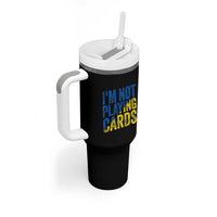 Zelensky I'm Not Playing Cards Tumbler With Handle - Wonder Print Shop