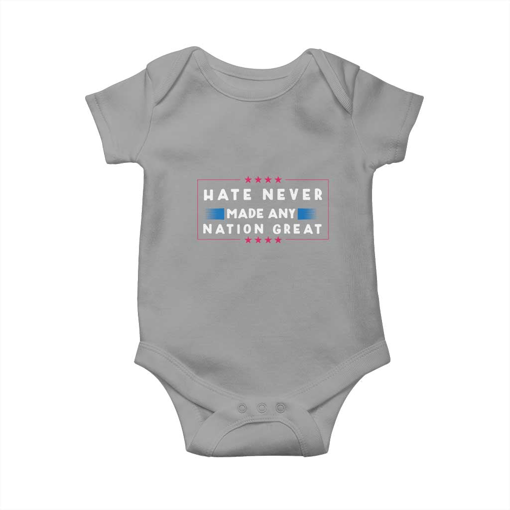 Hate Never Made Any Nation Great Baby Onesie - Wonder Print Shop