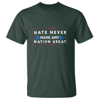 Hate Never Made Any Nation Great T Shirt - Wonder Print Shop