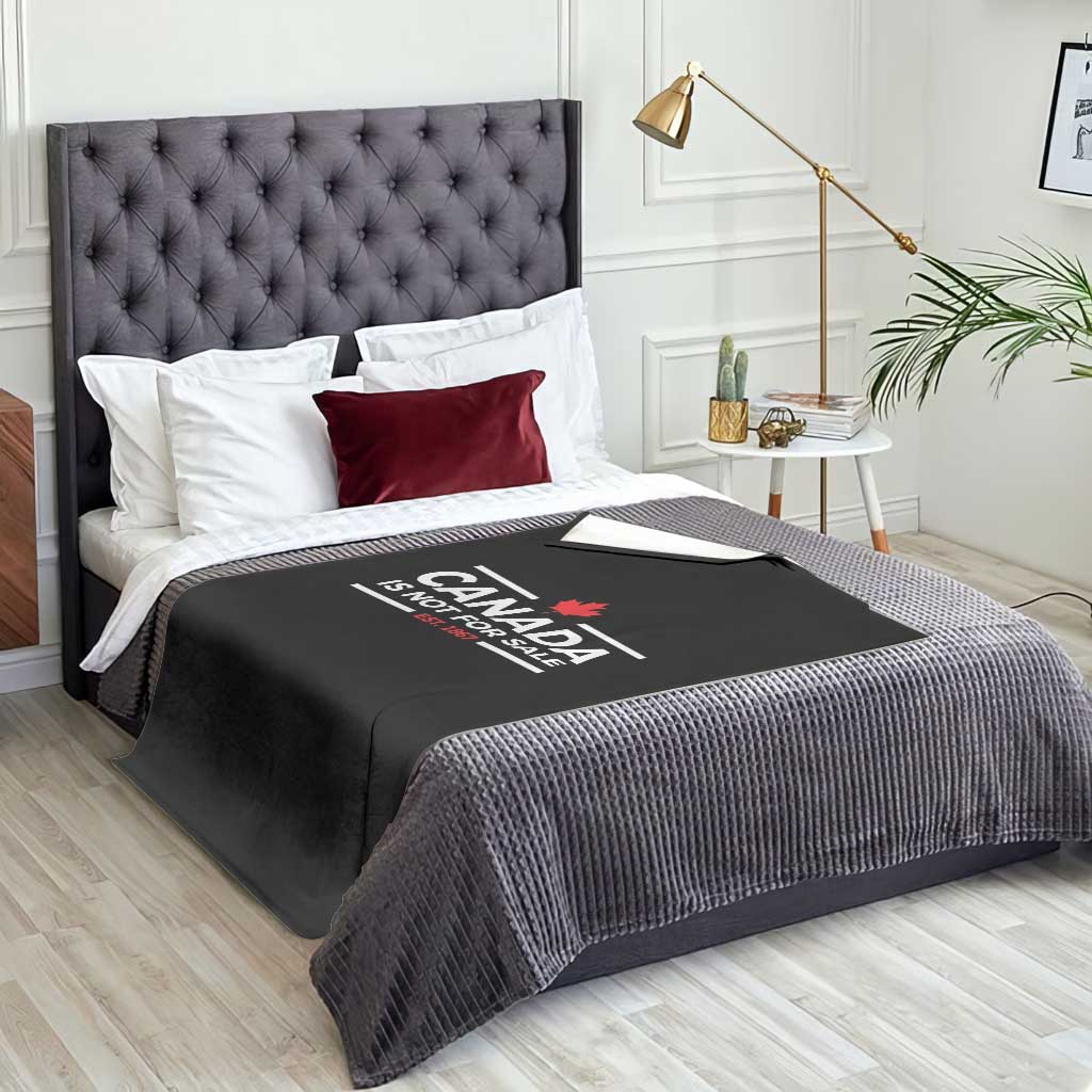 Canada Is Not For Sale Est. 1867 Throw Blanket - Wonder Print Shop