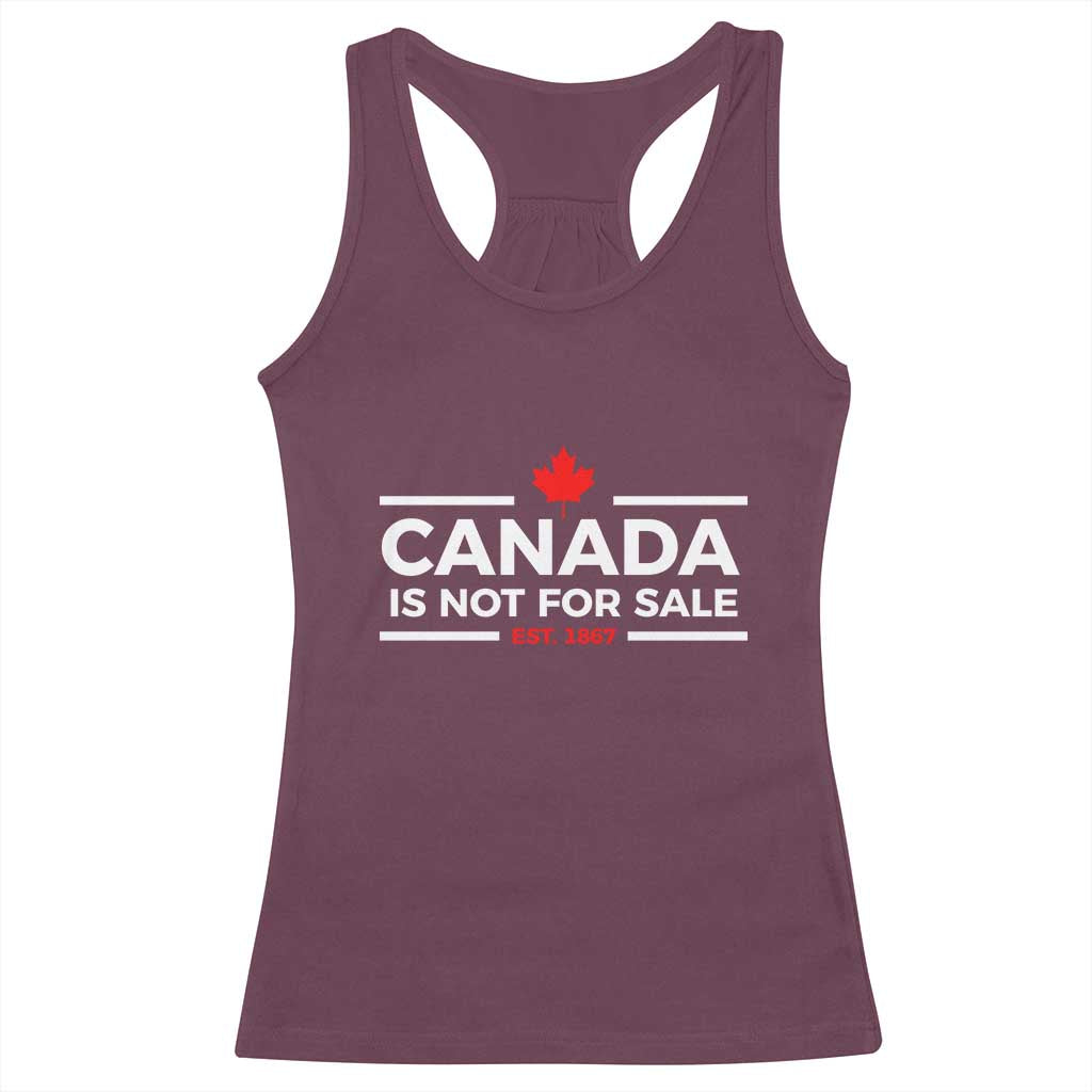 Canada Is Not For Sale Est. 1867 Racerback Tank Top - Wonder Print Shop